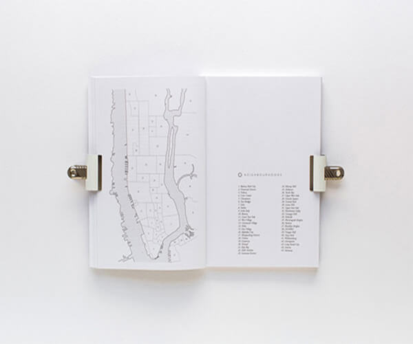 agenda with city map